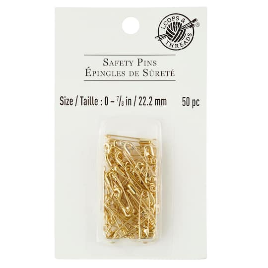12 Packs: 50 ct. (600 total) 7/8" Safety Pins by Loops & Threads™